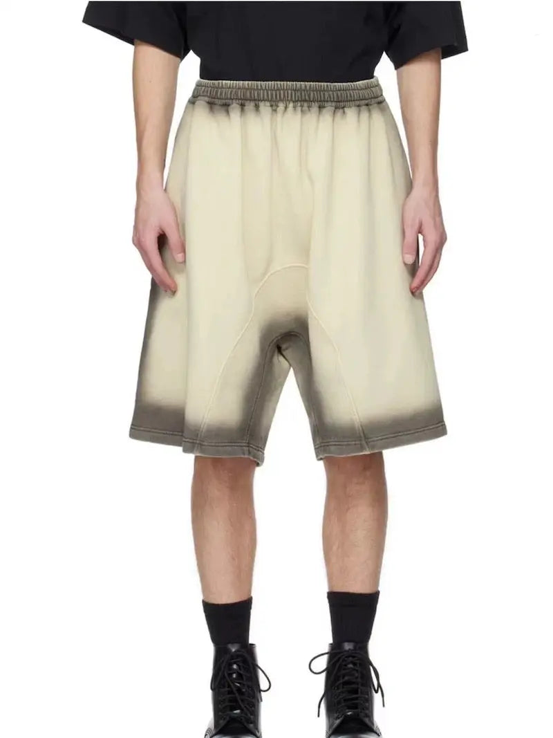 Washed Border Grunge Short Hominus Denim