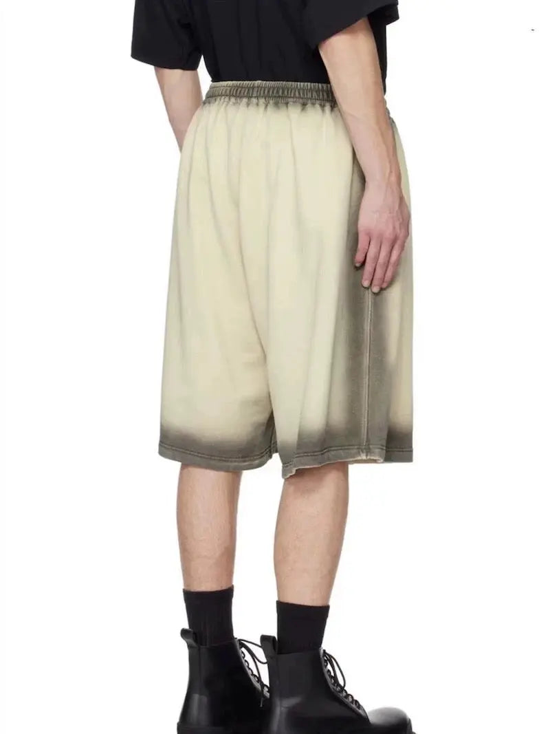 Washed Border Grunge Short Hominus Denim