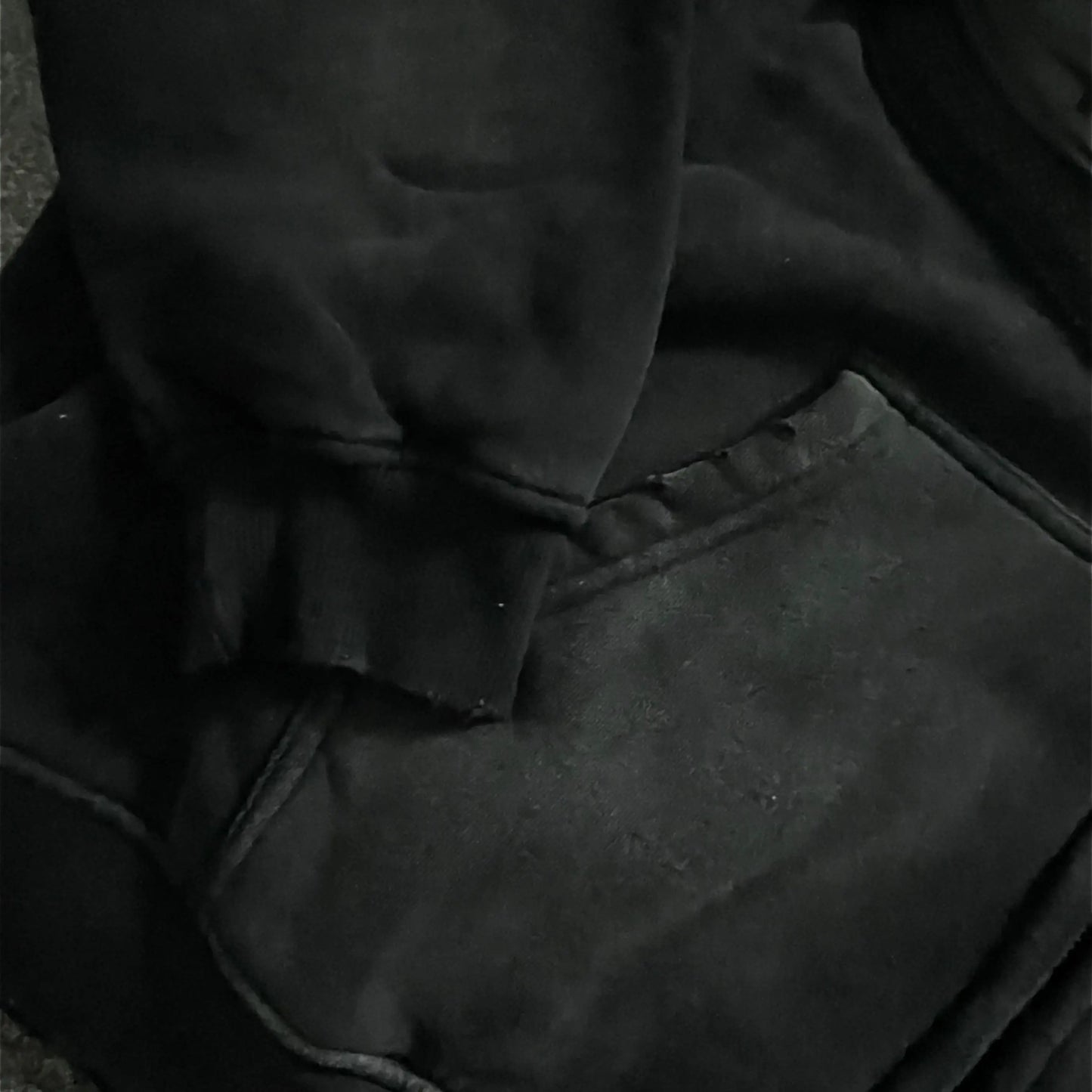 Washed Distressed Padded Armor Punk Hoodie Hominus Denim
