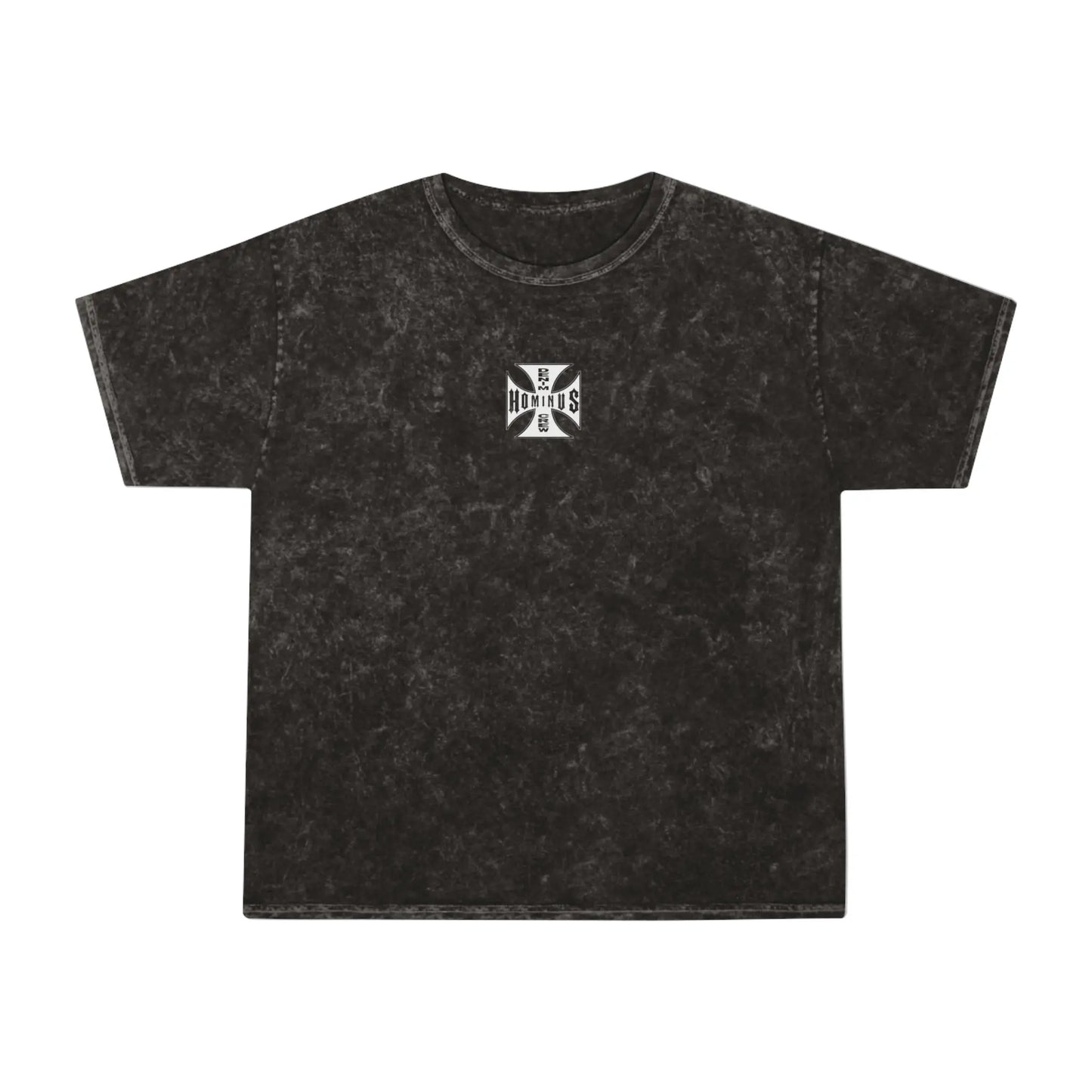 Washed Hominus Crew Cross Logo Tee Printify