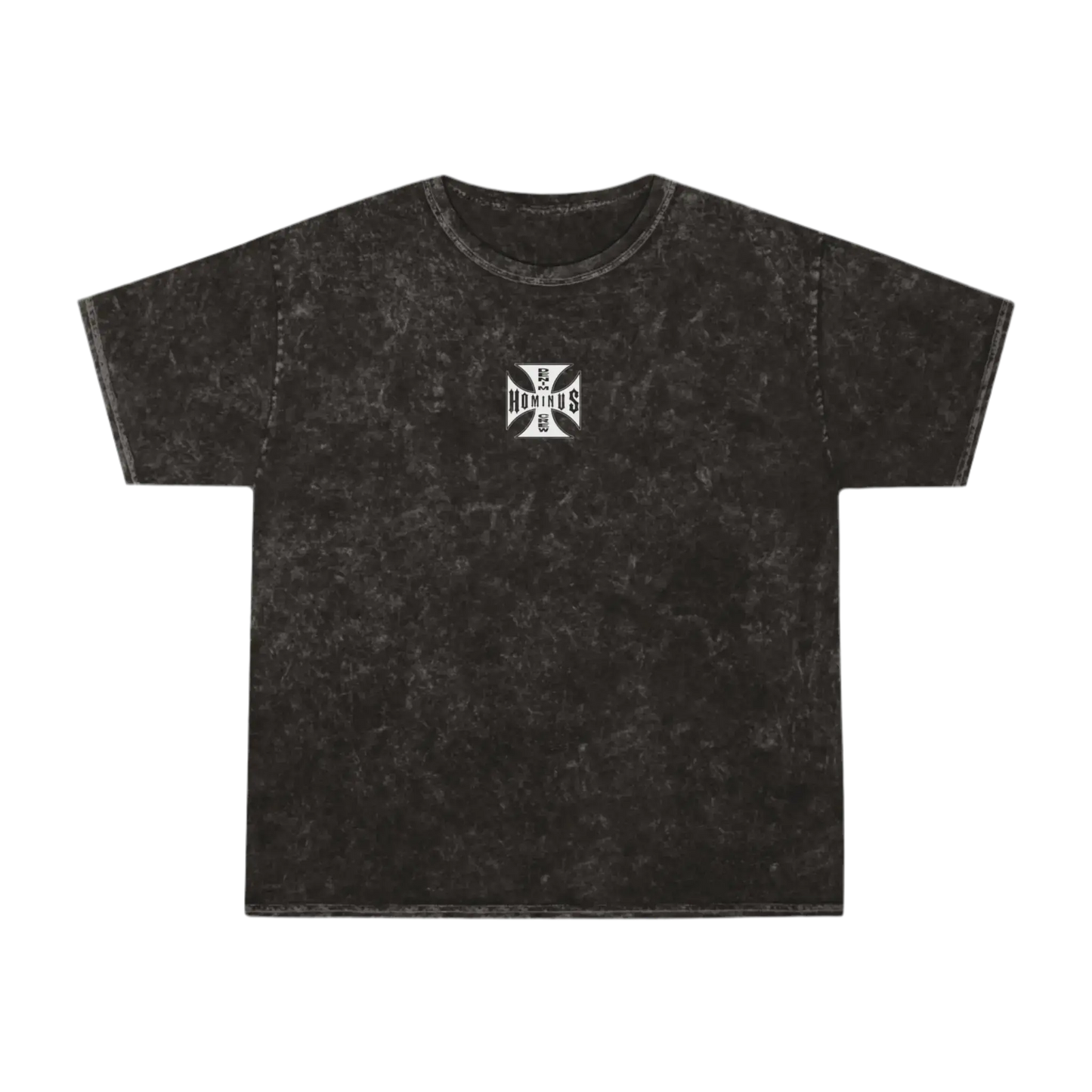 Washed Hominus Crew Cross Logo Tee Printify