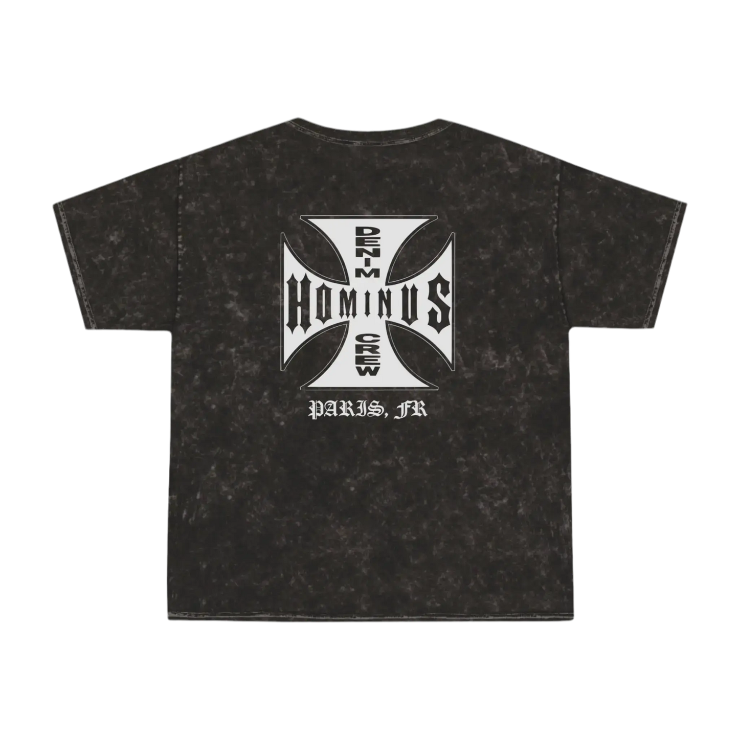 Washed Hominus Crew Cross Logo Tee Printify