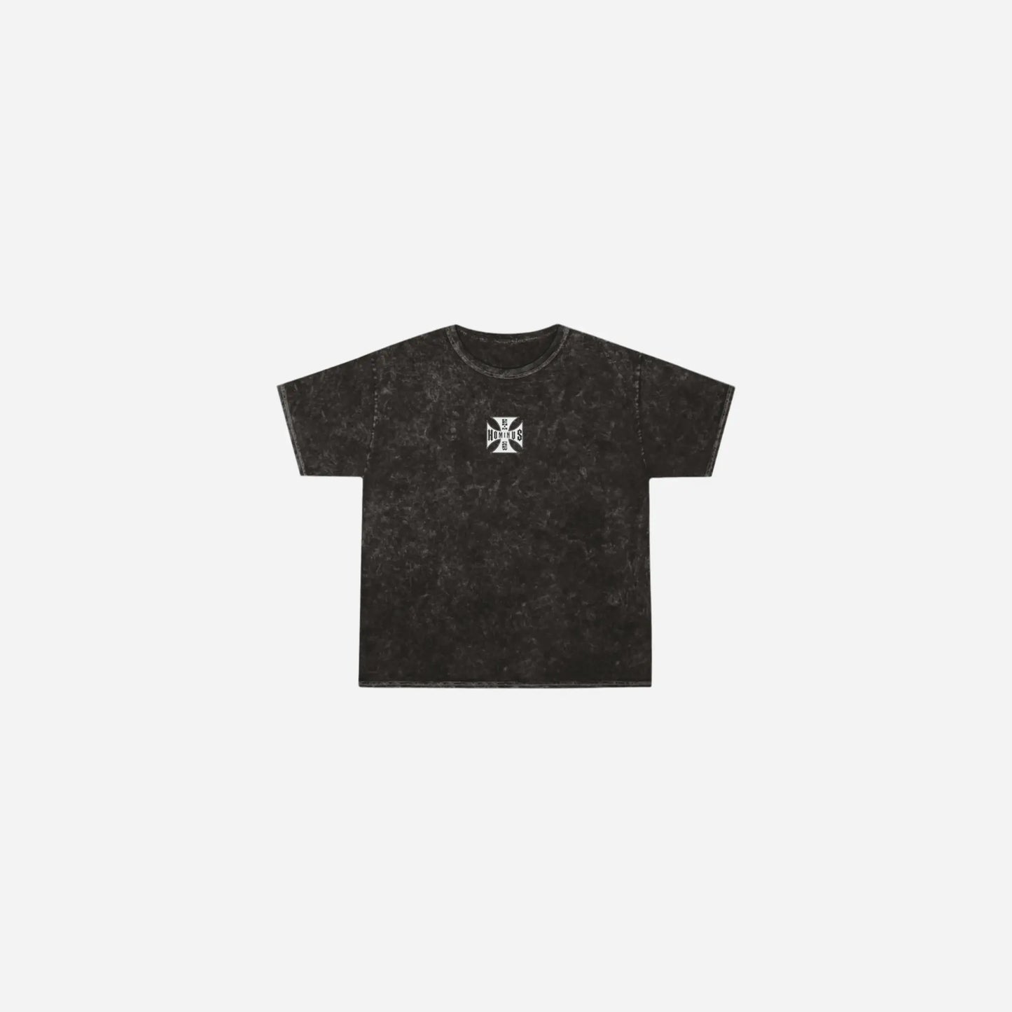 Washed Hominus Crew Cross Logo Tee Printify