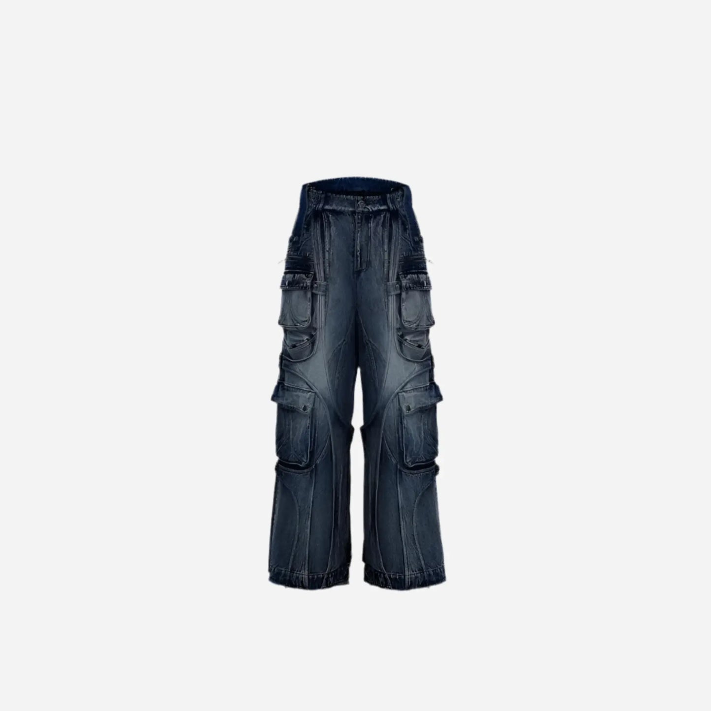 Washed Layer Raver Baggy Denim Jean Hominus Denim