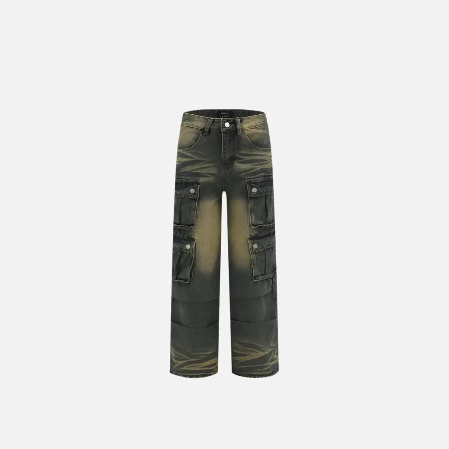 Washed Multi Pocket Workwear Baggy Jean Hominus Denim