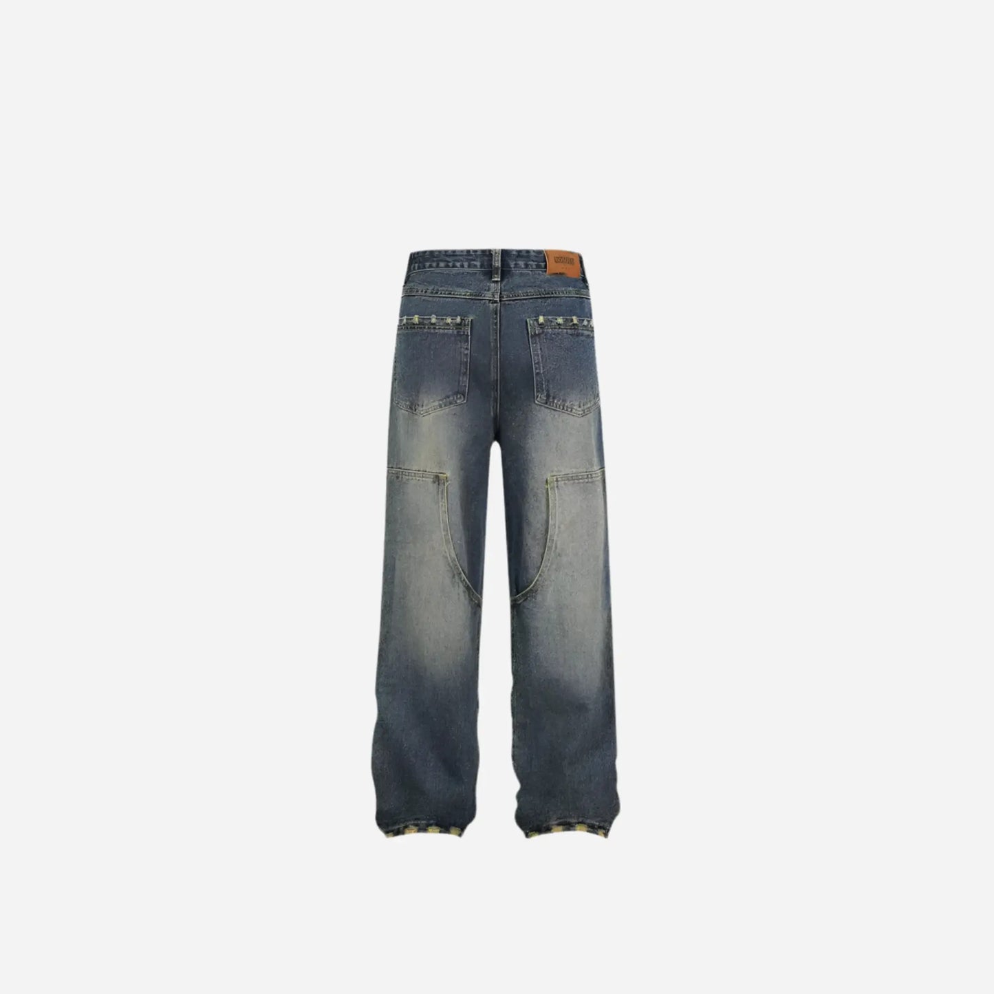 Washed Multi Pockets Baggy Denim Jean Hominus Denim