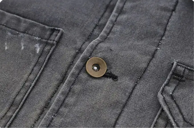 Washed Painted Vintage Workwear Jacket Hominus Denim