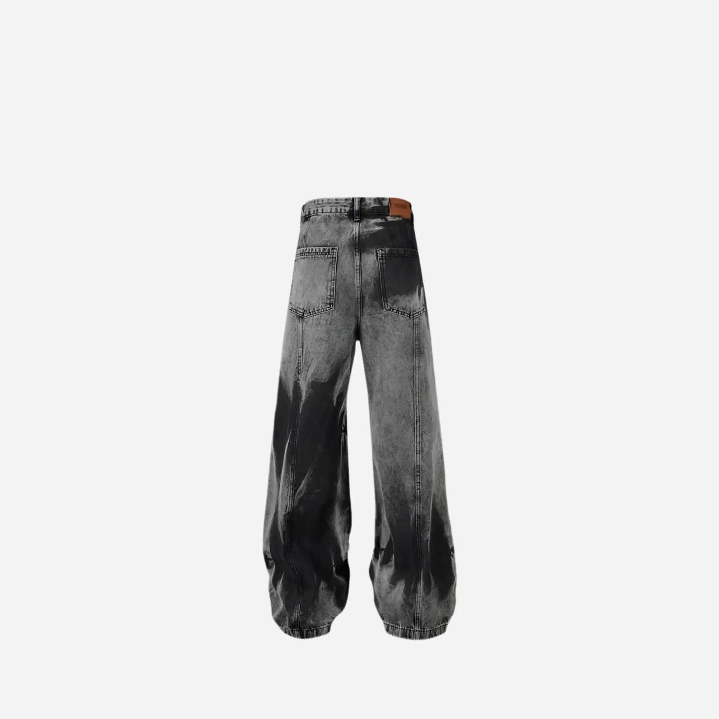 Washed Pattern Baggy Multi Pockets Cargo Jean Hominus Denim