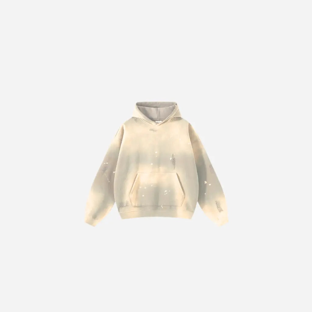 Washed Spreckled Ink Hoodie Hominus Denim