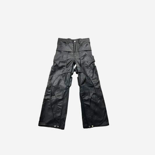 Wax Destructed Wide Leg Cargo Pant Hominus Denim