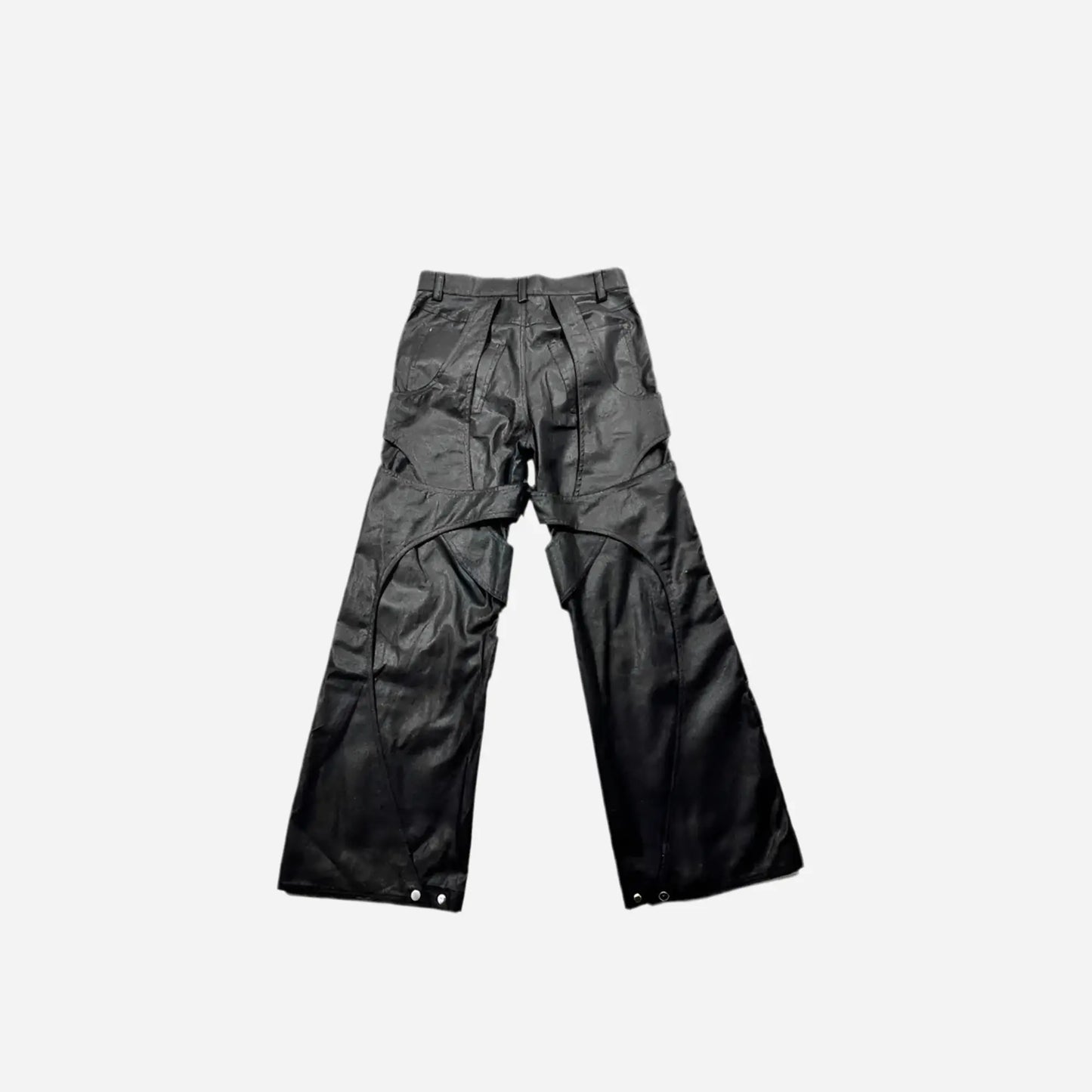 Wax Destructed Wide Leg Cargo Pant Hominus Denim