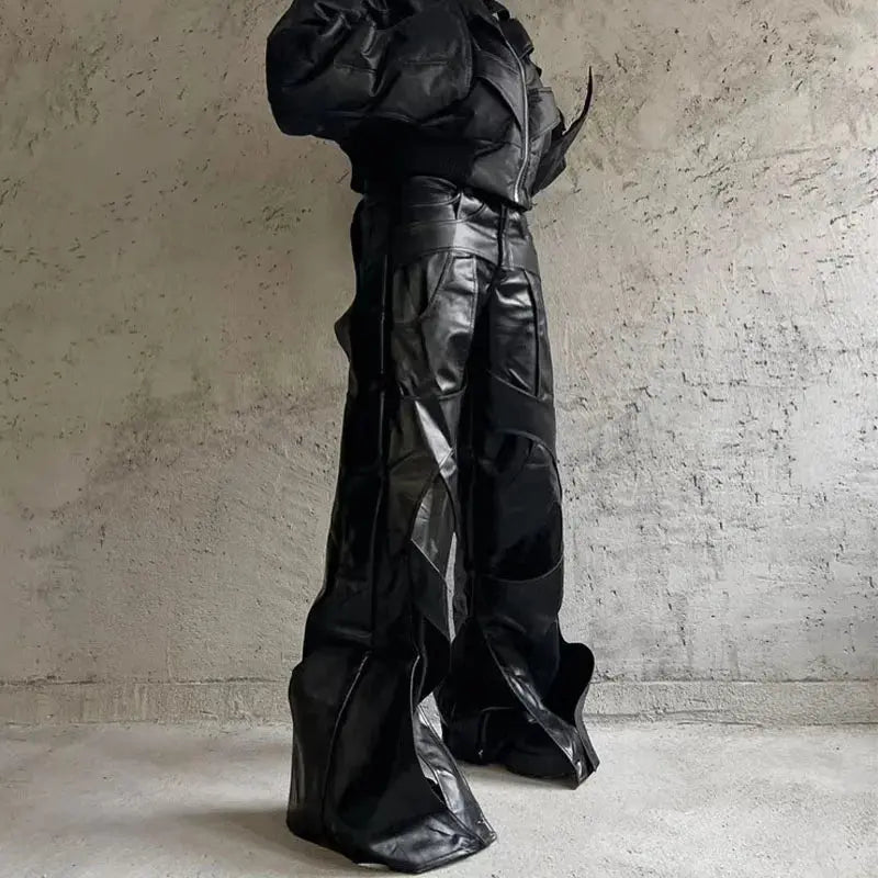 Wax Destructed Wide Leg Cargo Pant