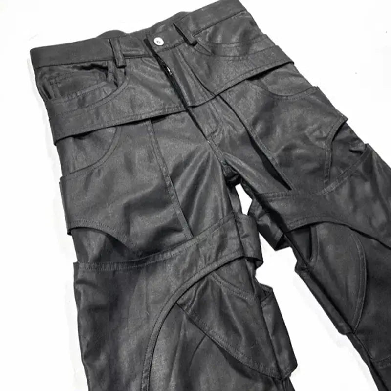 Wax Destructed Wide Leg Cargo Pant