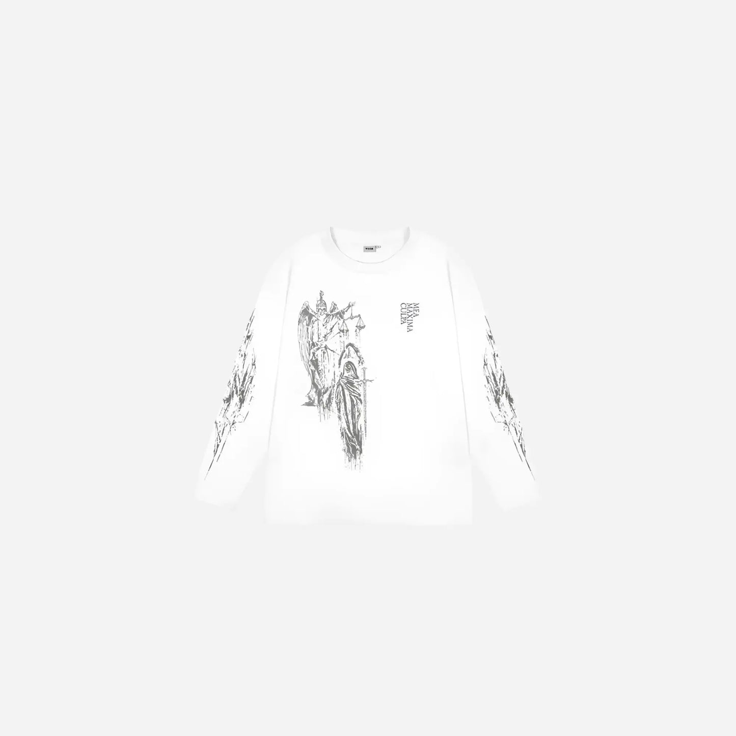 White Gothic Vintage Long Sleeve Tee Hominus Denim