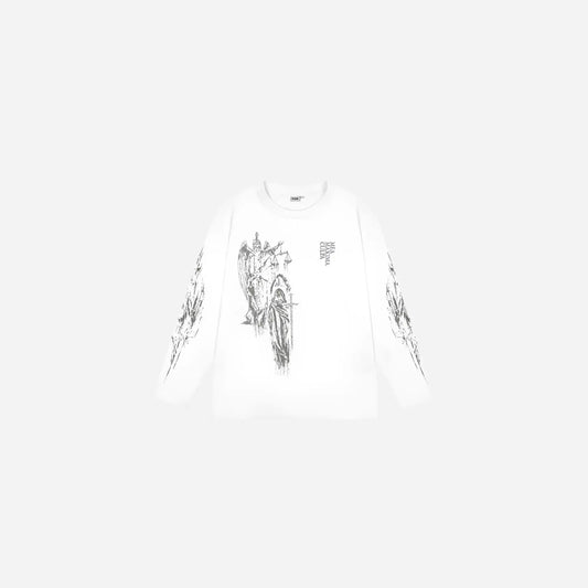 White Gothic Vintage Long Sleeve Tee Hominus Denim