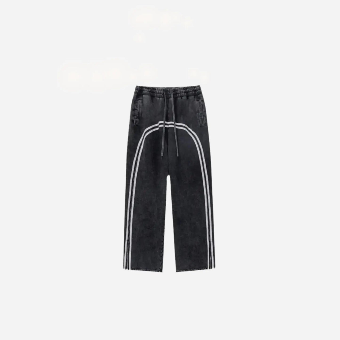 Wide Leg Baggy Striped Zipper Sweatpant Hominus Denim