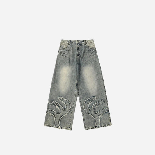 Y2K Distressed Baggy Jean Hominus Denim