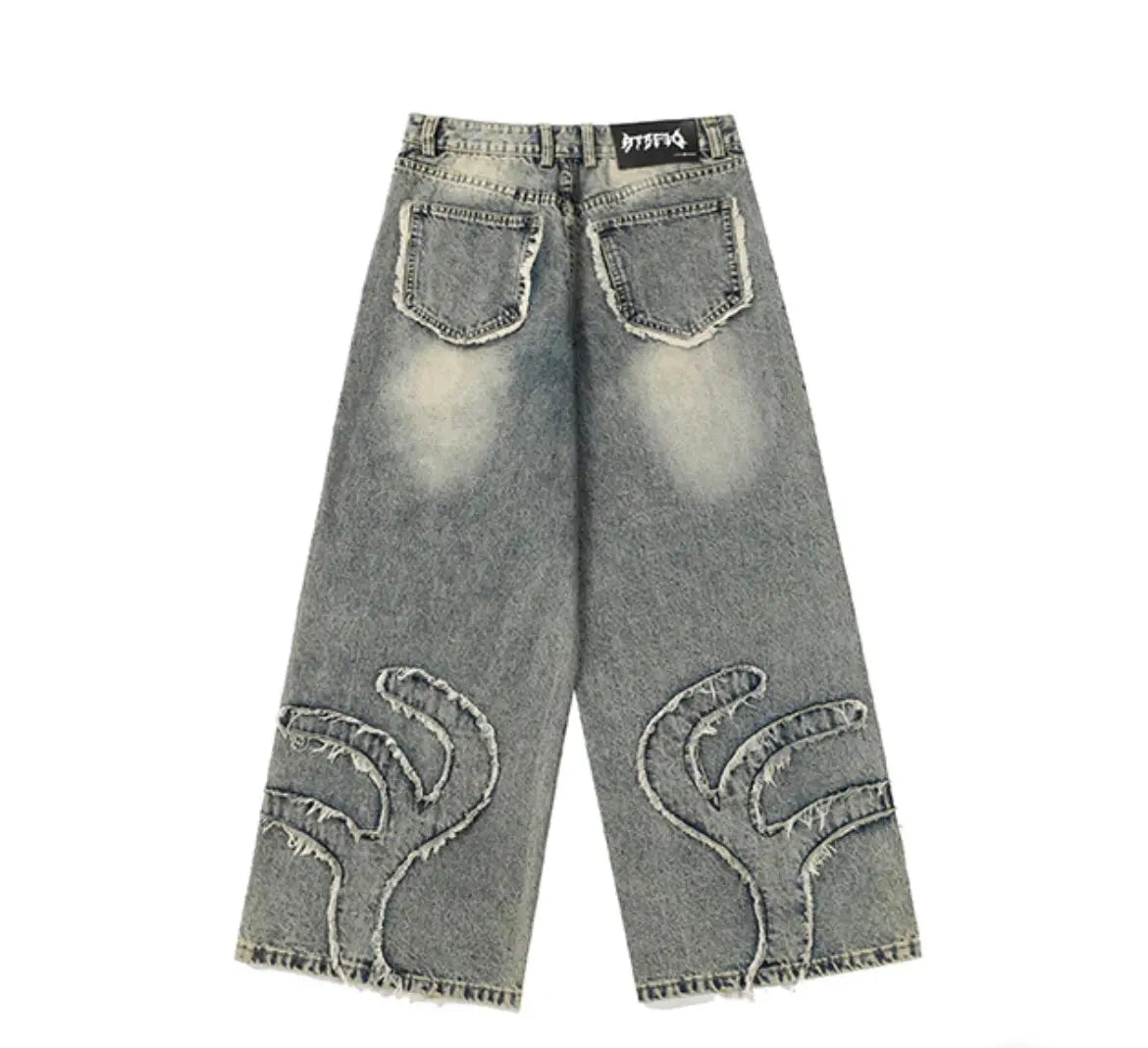 Y2K Distressed Baggy Jean - Hominus Denim