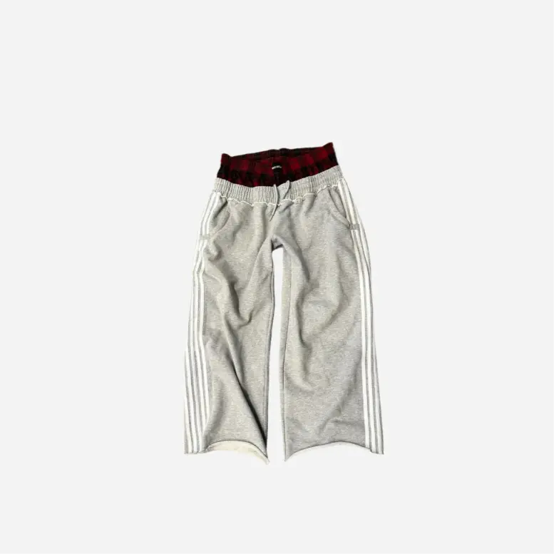 Y2K Double Waist Baggy Striped Sweatpants Hominus Denim