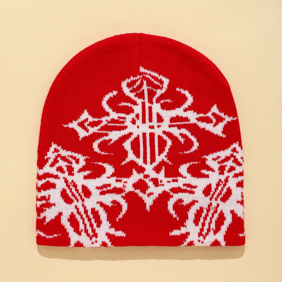 Y2K Gothic Pattern Beanie - Hominus Denim