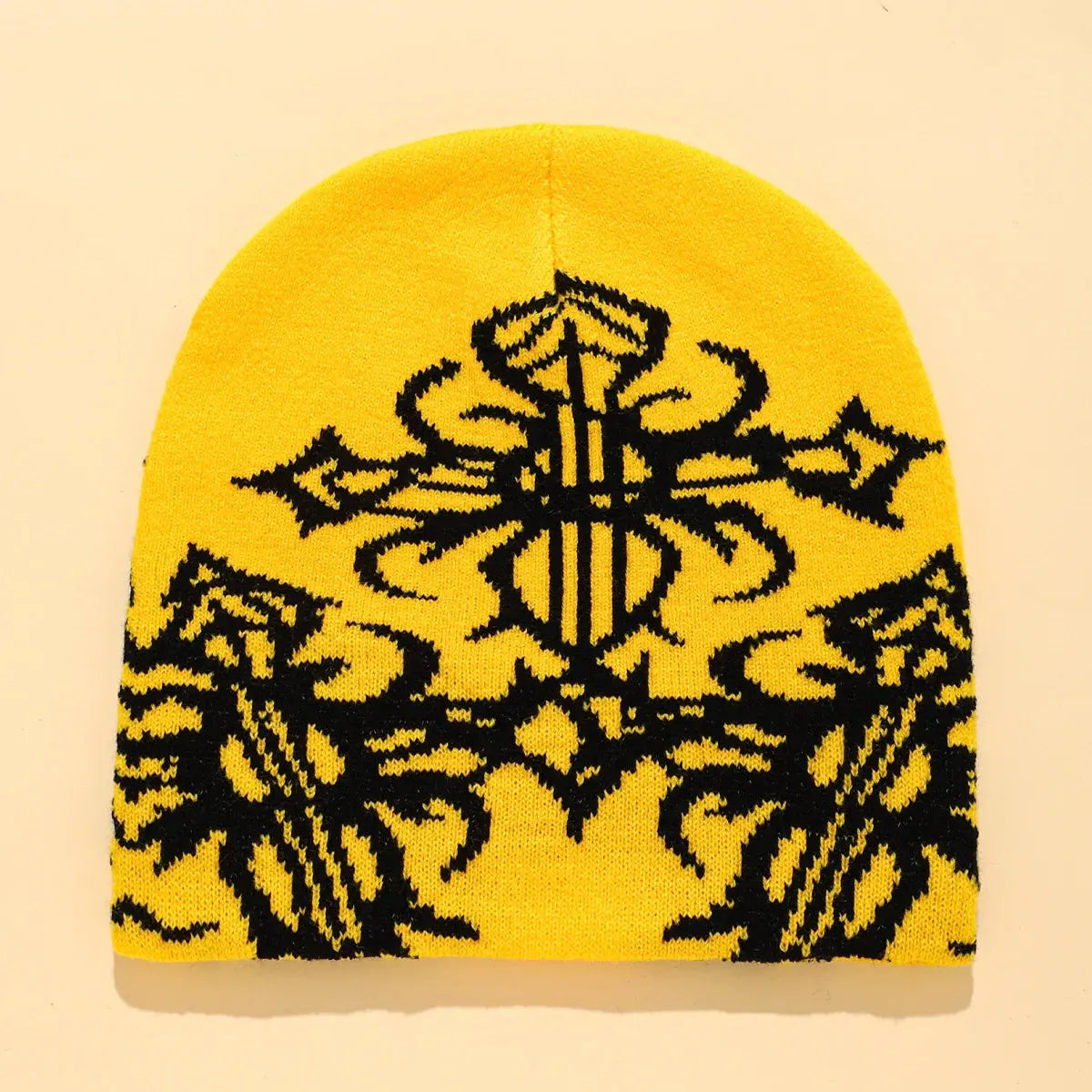 Y2K Gothic Pattern Beanie - Hominus Denim