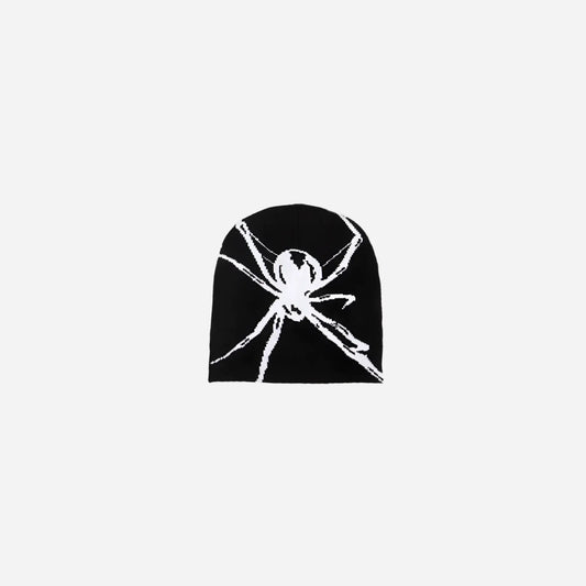Y2K Spider Design Knitted Beanie Hominus Denim