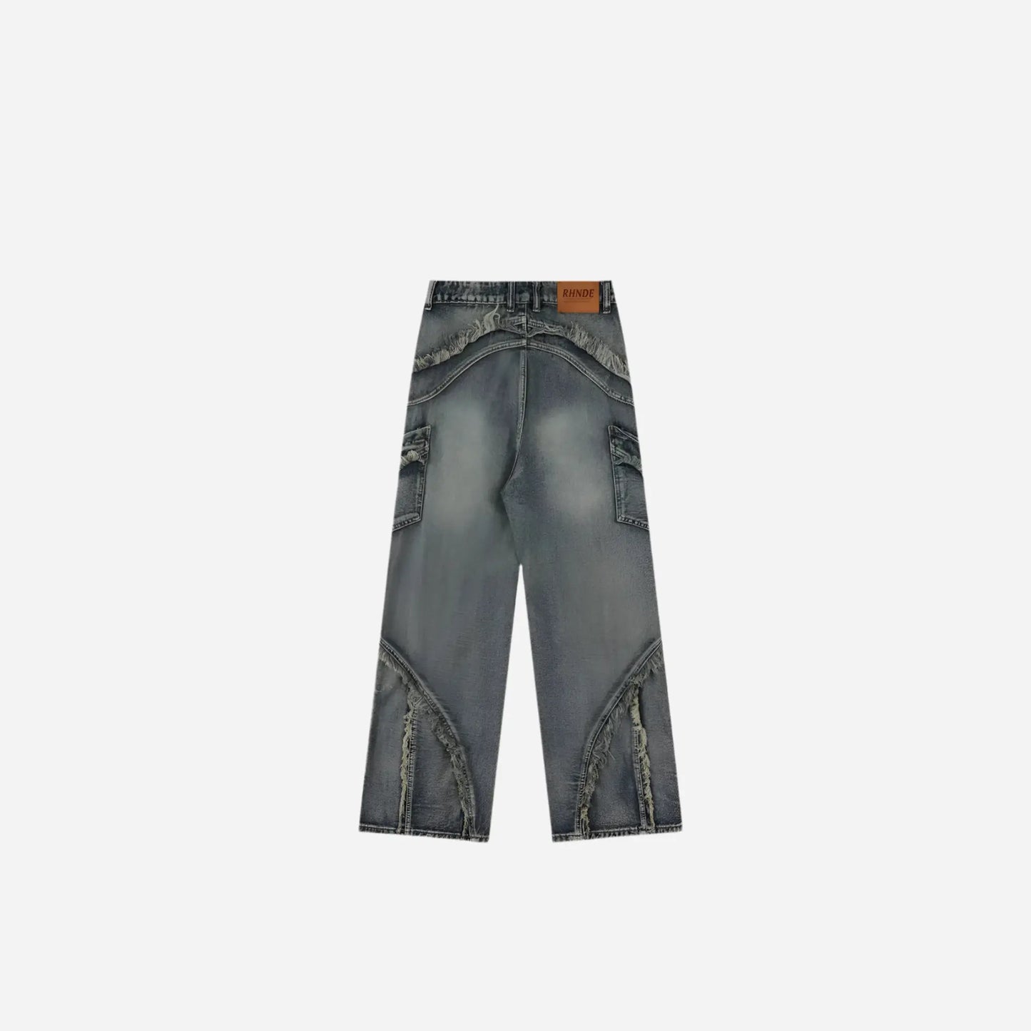 Y2K Washed Blue Baggy Cargo Jean Hominus Denim