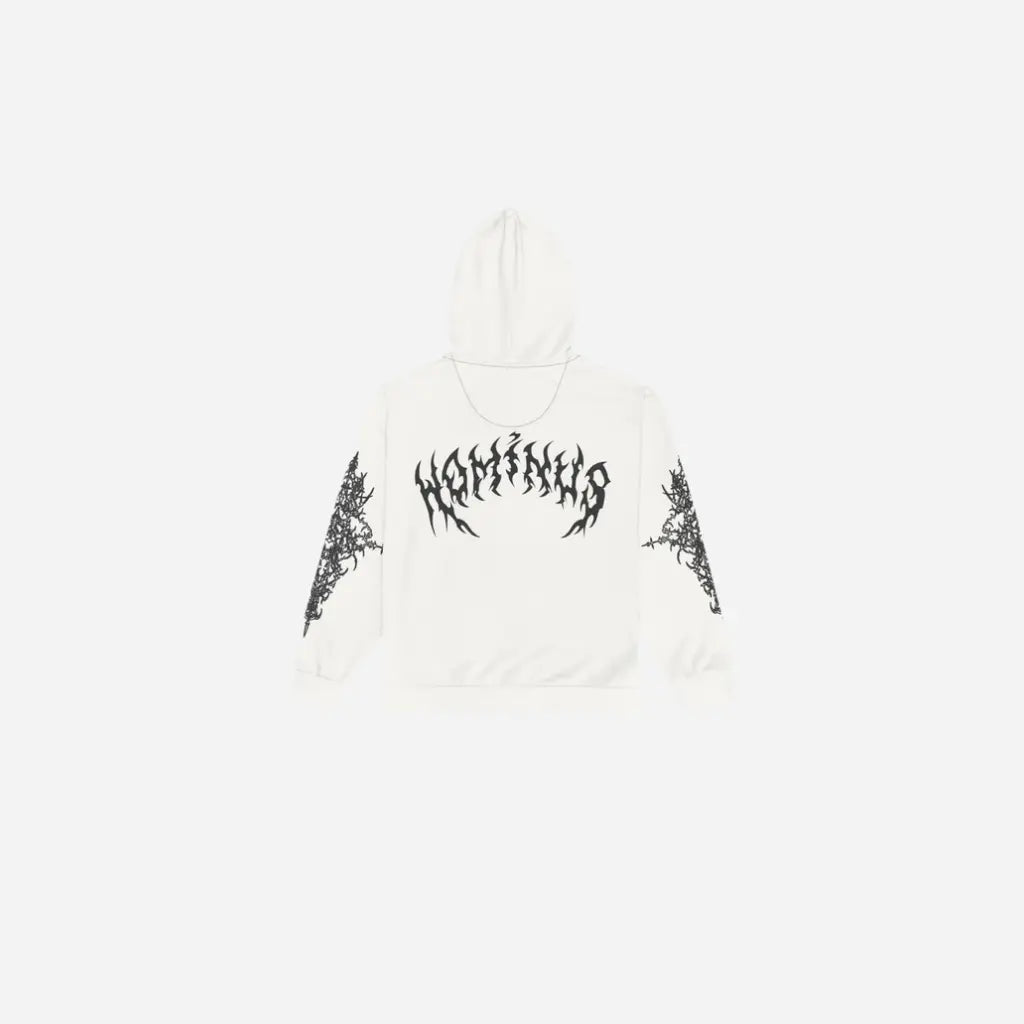 Y2K Washed Retro Gothic Flame Print Oversized Zipper Hoodie Hominus Denim