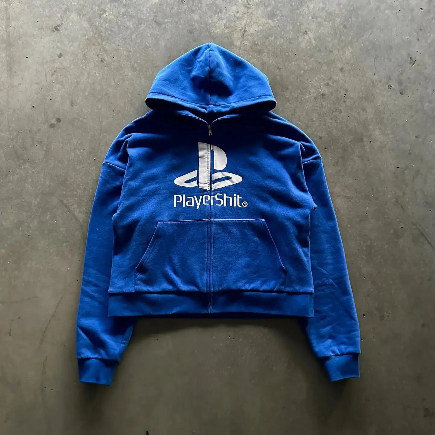 Y2k Oversized Play Logo Hoodie Hominus Denim