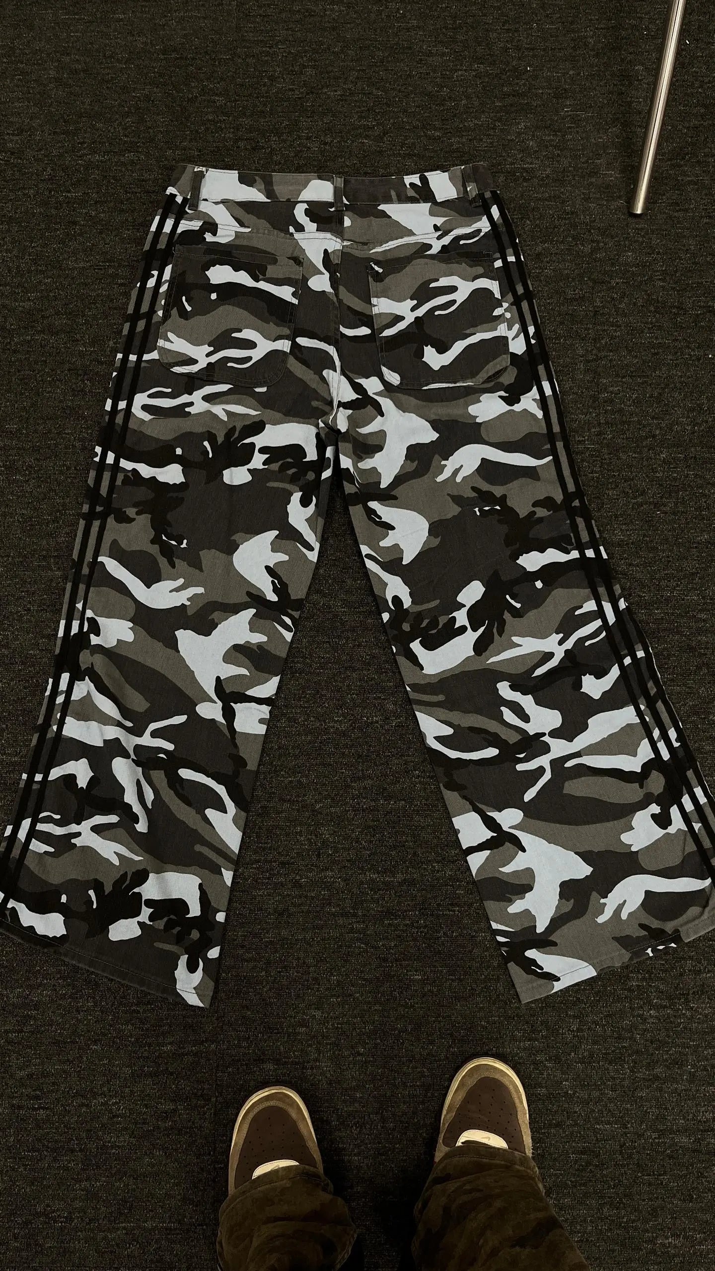 Y2k Washed Striped Baggy Jean Hominus Denim