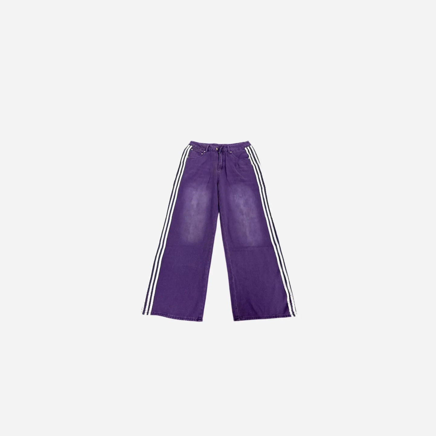 Y2k Washed Striped Baggy Jean Hominus Denim