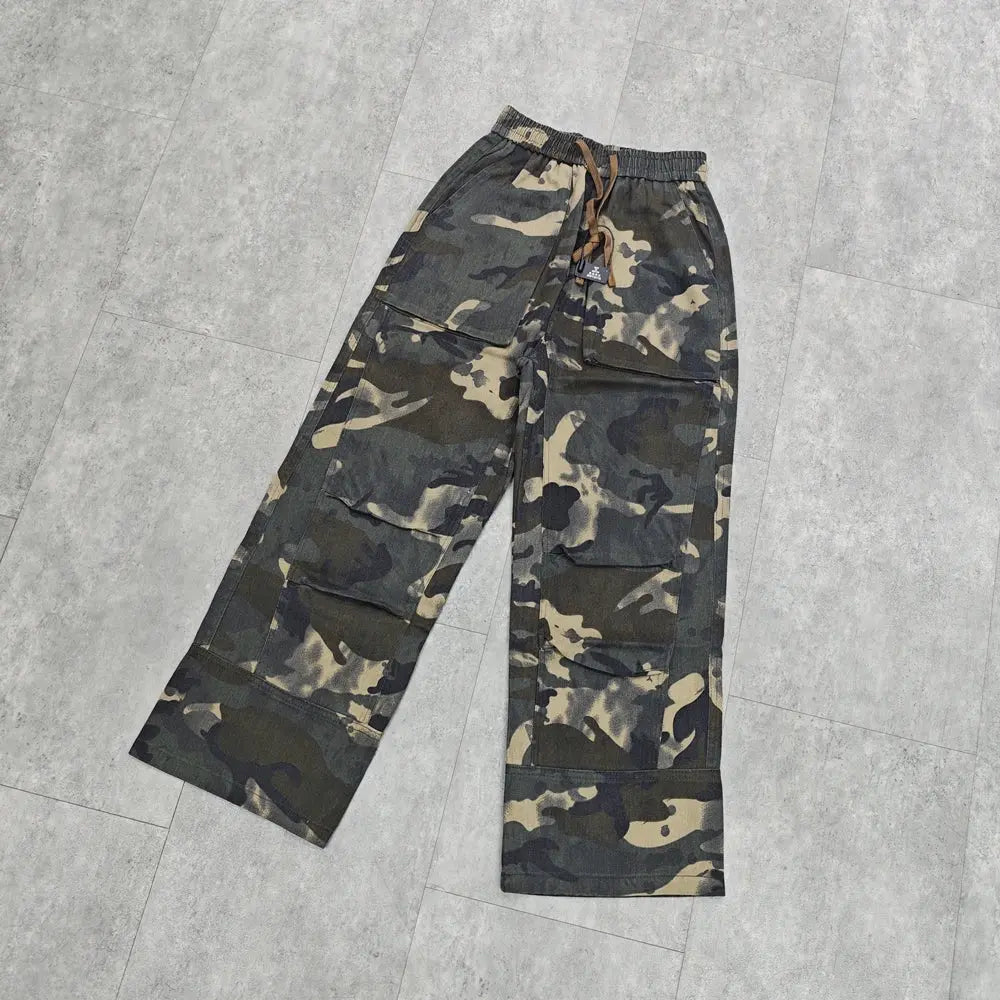 Yao Fashion Trend Brand High Quality 1:1 Casual Men Long Pants Camouflage Vintage Streetwear Loose Trousers Pants For Men Unisex Hominus Denim