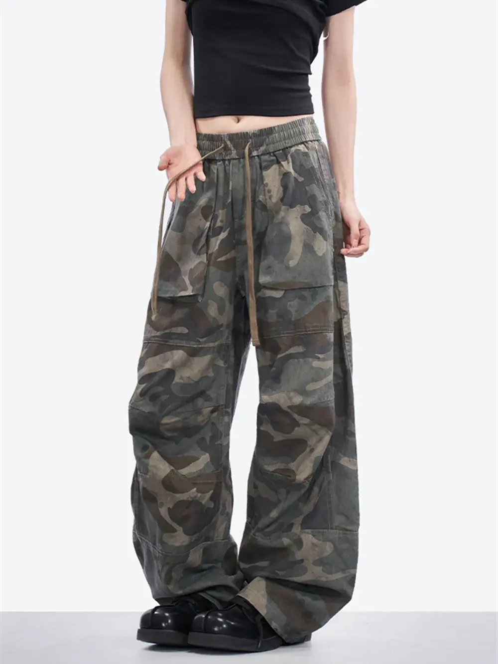 Yao Fashion Trend Brand High Quality 1:1 Casual Men Long Pants Camouflage Vintage Streetwear Loose Trousers Pants For Men Unisex Hominus Denim