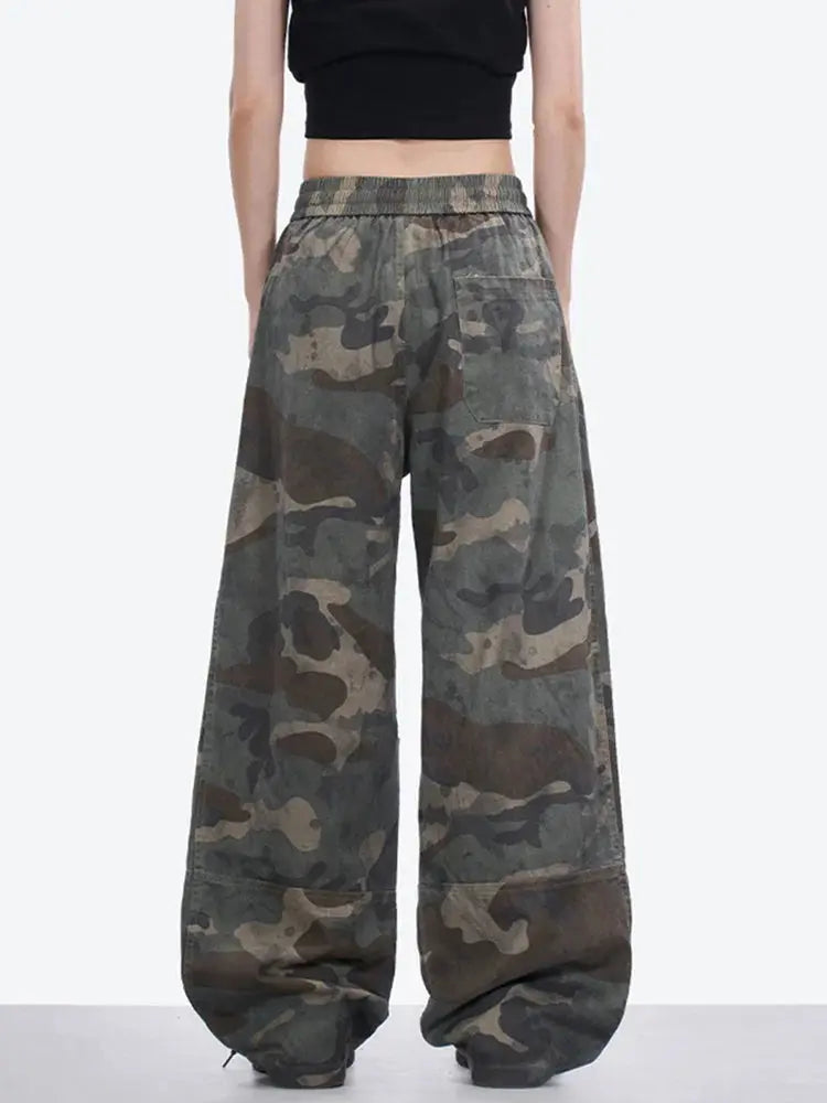 Yao Fashion Trend Brand High Quality 1:1 Casual Men Long Pants Camouflage Vintage Streetwear Loose Trousers Pants For Men Unisex Hominus Denim