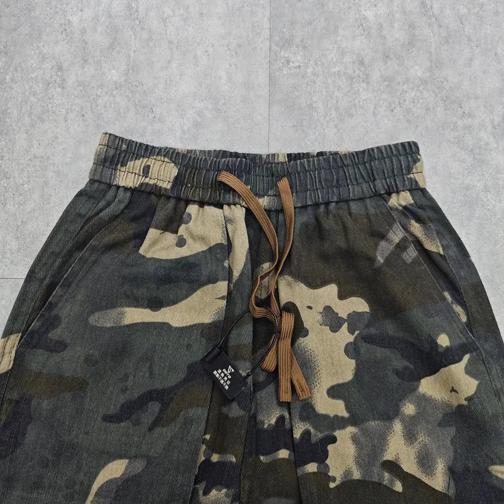Yao Fashion Trend Brand High Quality 1:1 Casual Men Long Pants Camouflage Vintage Streetwear Loose Trousers Pants For Men Unisex Hominus Denim