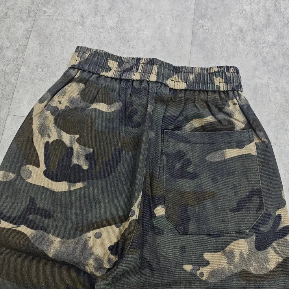 Yao Fashion Trend Brand High Quality 1:1 Casual Men Long Pants Camouflage Vintage Streetwear Loose Trousers Pants For Men Unisex Hominus Denim