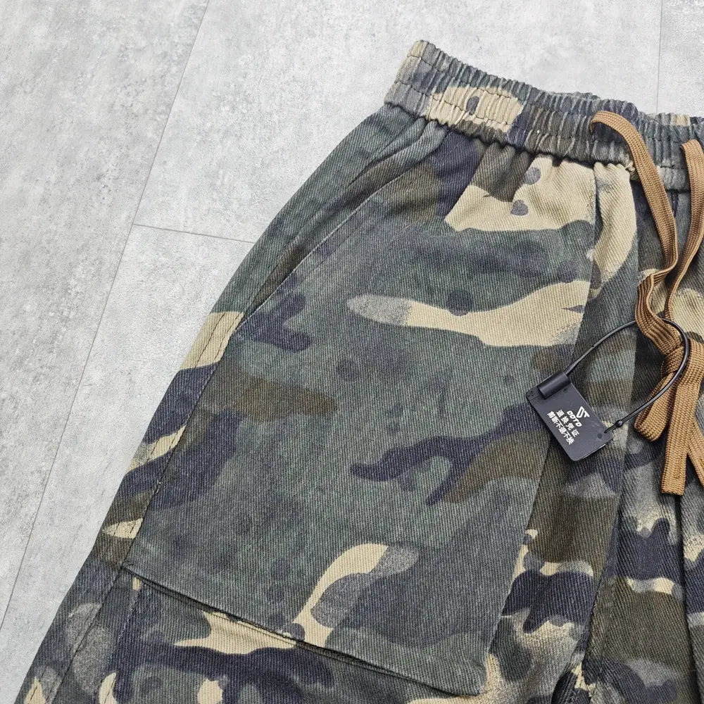 Yao Fashion Trend Brand High Quality 1:1 Casual Men Long Pants Camouflage Vintage Streetwear Loose Trousers Pants For Men Unisex Hominus Denim