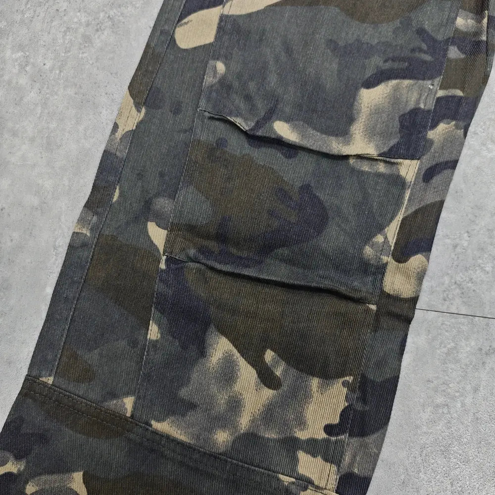 Yao Fashion Trend Brand High Quality 1:1 Casual Men Long Pants Camouflage Vintage Streetwear Loose Trousers Pants For Men Unisex Hominus Denim