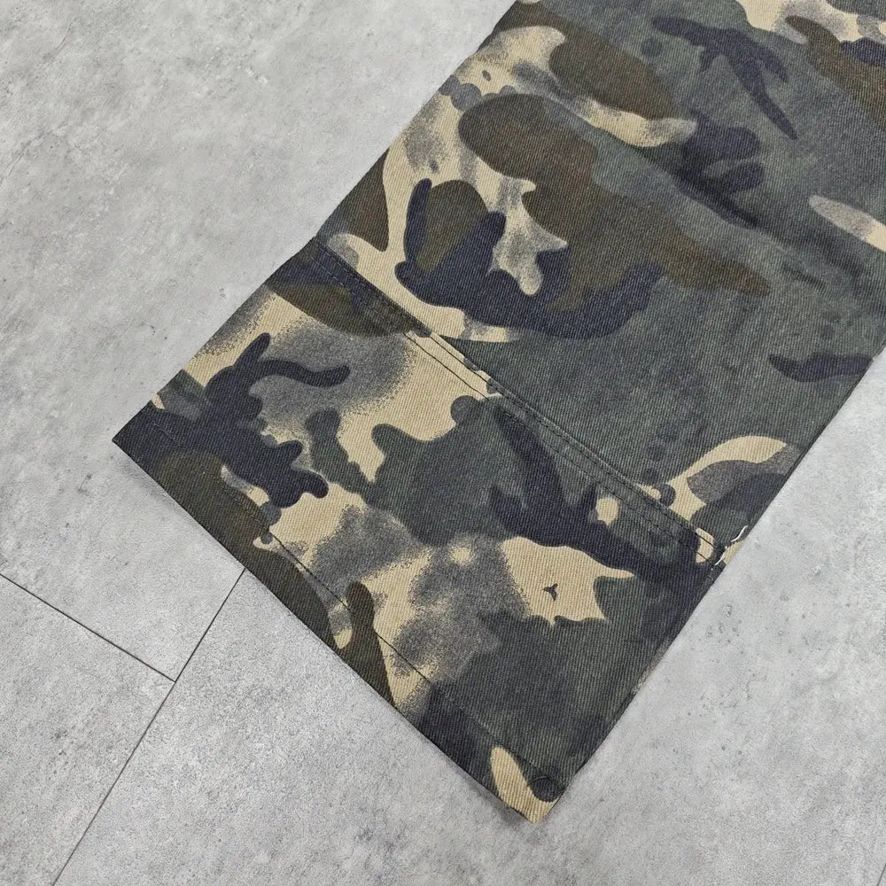 Yao Fashion Trend Brand High Quality 1:1 Casual Men Long Pants Camouflage Vintage Streetwear Loose Trousers Pants For Men Unisex Hominus Denim