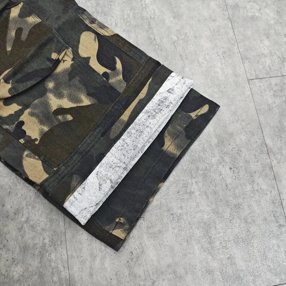 Yao Fashion Trend Brand High Quality 1:1 Casual Men Long Pants Camouflage Vintage Streetwear Loose Trousers Pants For Men Unisex Hominus Denim