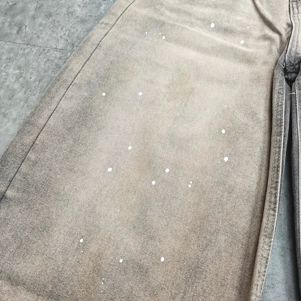 Yao888 Vintage Casual Oversize Men Pants Graffiti Print Wide Leg Streetwear High Street Y2k Loose Cargo Pants Cleanfit Men Jeans Hominus Denim