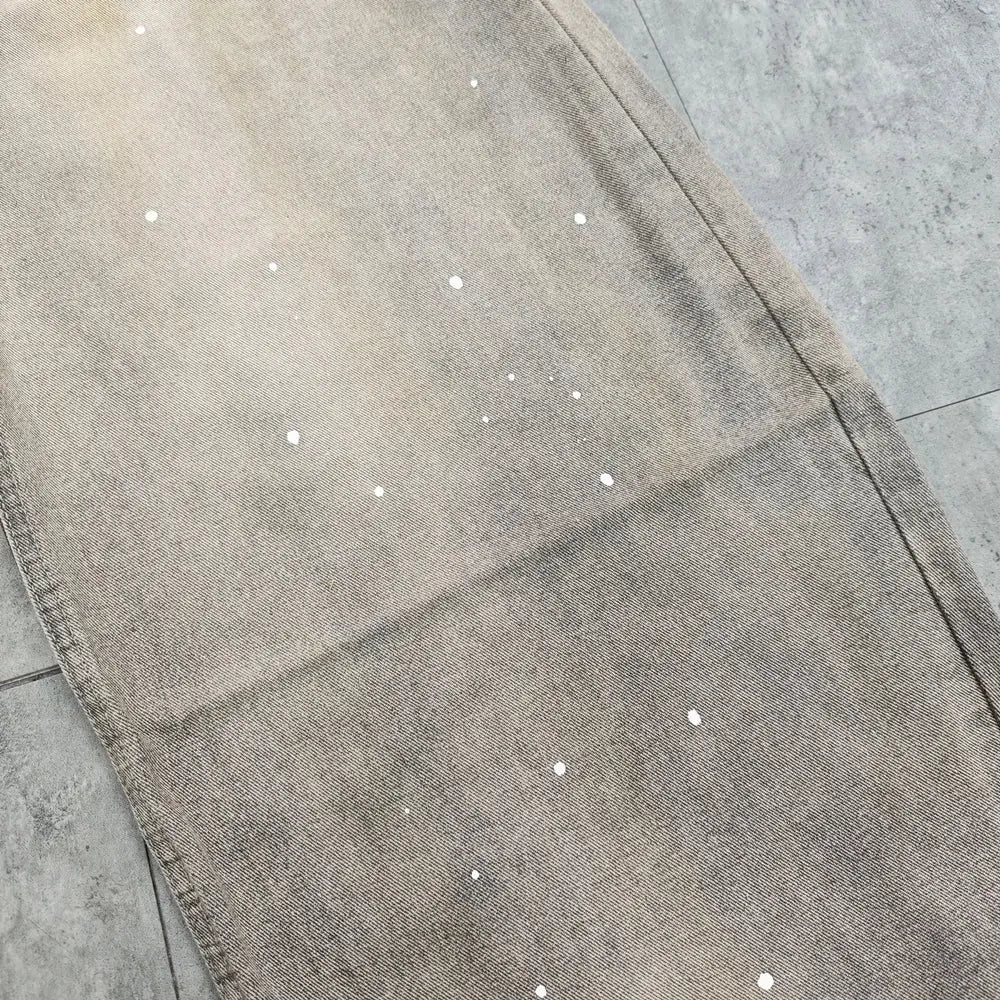 Yao888 Vintage Casual Oversize Men Pants Graffiti Print Wide Leg Streetwear High Street Y2k Loose Cargo Pants Cleanfit Men Jeans Hominus Denim