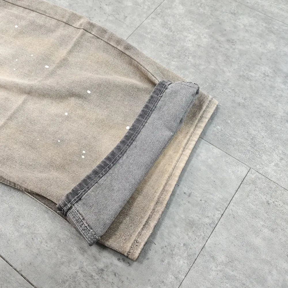 Yao888 Vintage Casual Oversize Men Pants Graffiti Print Wide Leg Streetwear High Street Y2k Loose Cargo Pants Cleanfit Men Jeans Hominus Denim