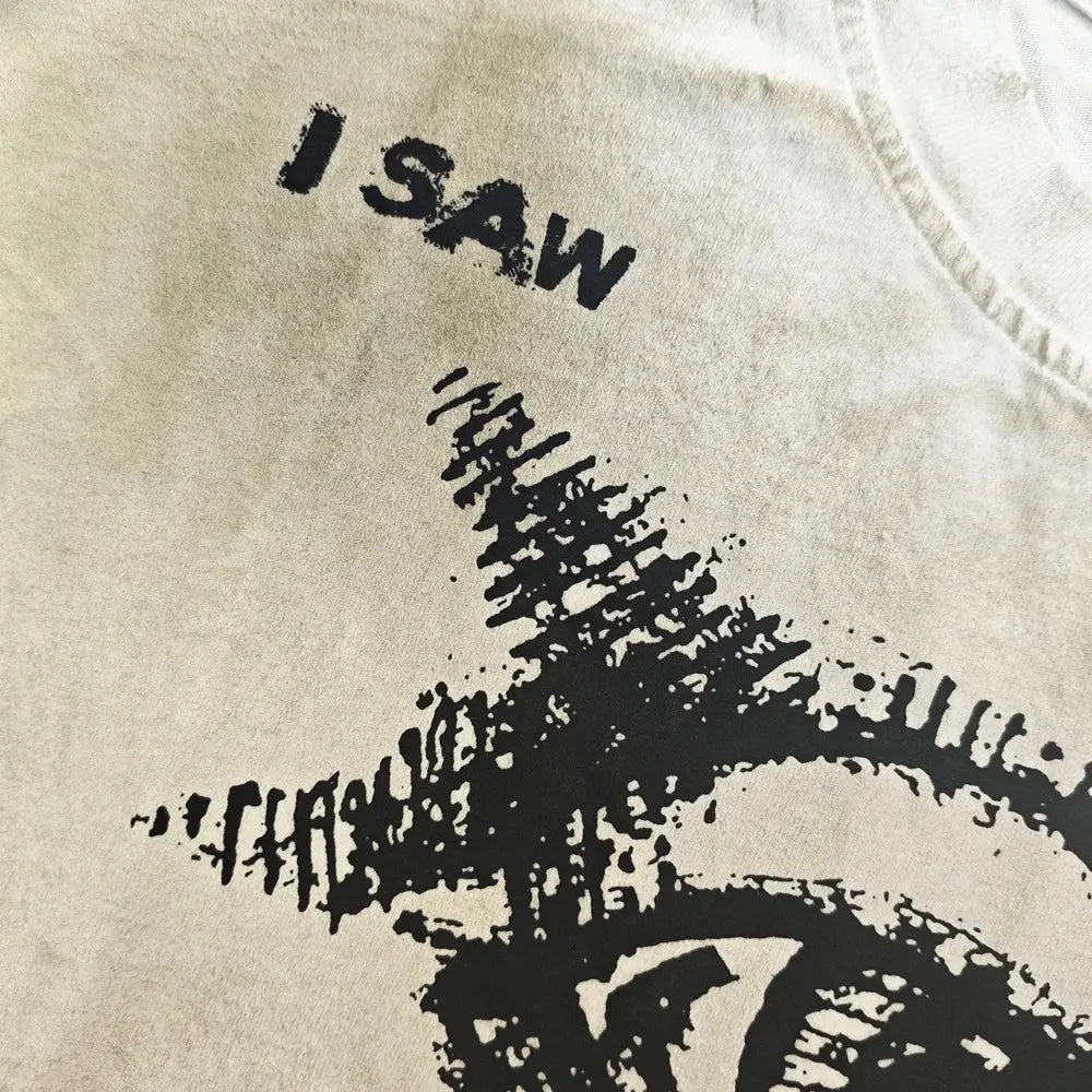 Yao888 Wasteland Style Dirty Casual Men Tops Vest Graphics Print Streetwear Oversize HipHop Cotton Fashion T Shirt For Men Hominus Denim