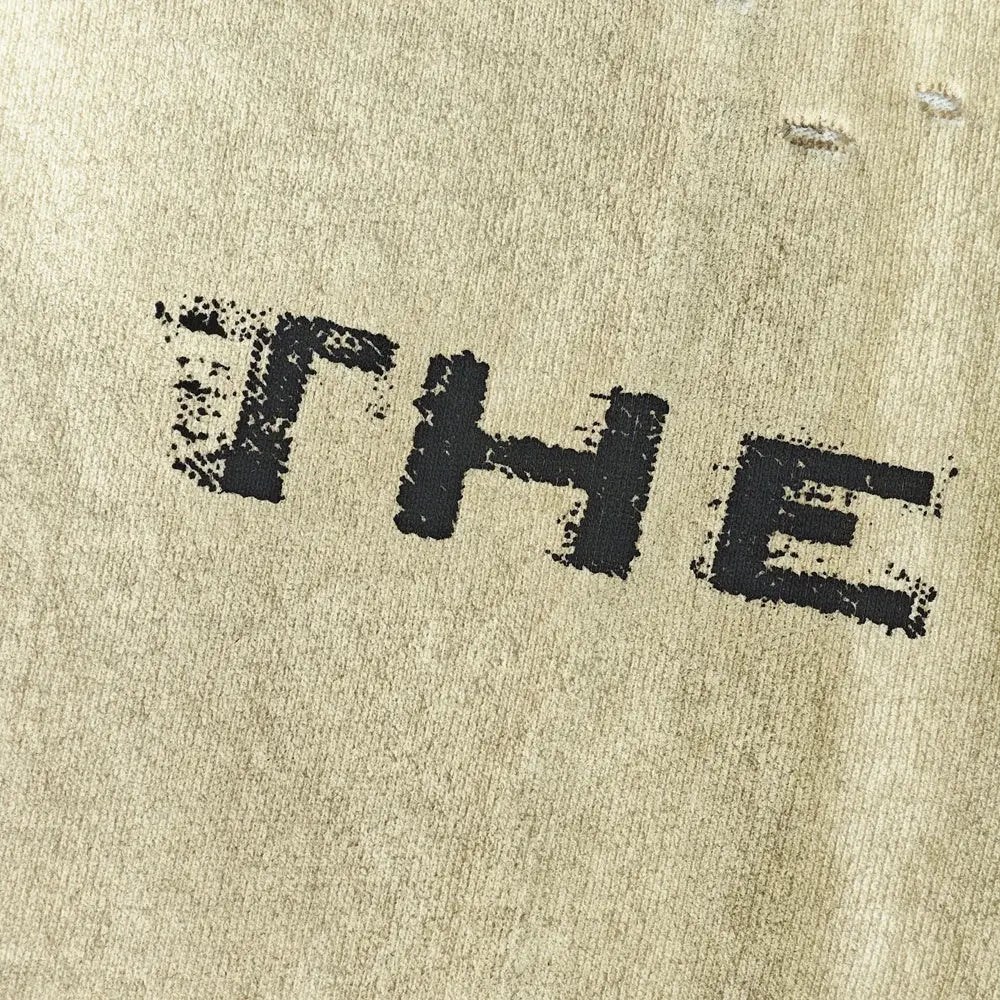 Yao888 Wasteland Style Dirty Casual Men Tops Vest Graphics Print Streetwear Oversize HipHop Cotton Fashion T Shirt For Men Hominus Denim