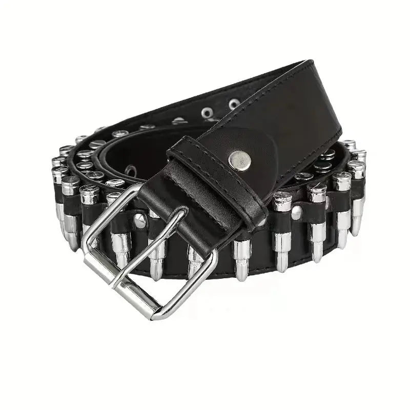 2024 New Square Bead Rivet Belt Metal Pyramid Belts Men and Women Punk Hardware Jeans Belt Y2K  Designer Belt Women's Belts Hominus Denim