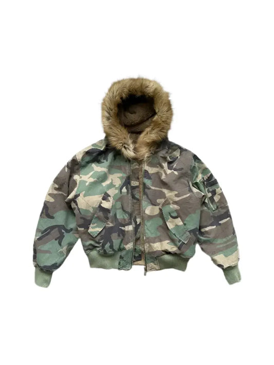 2025 High Street Trendy Y2K Streetwear Jacket Harajuku Retro Camouflage Fur Collar Casual Zipper Hoodie Men Oversized Sweatshirt Hominus Denim