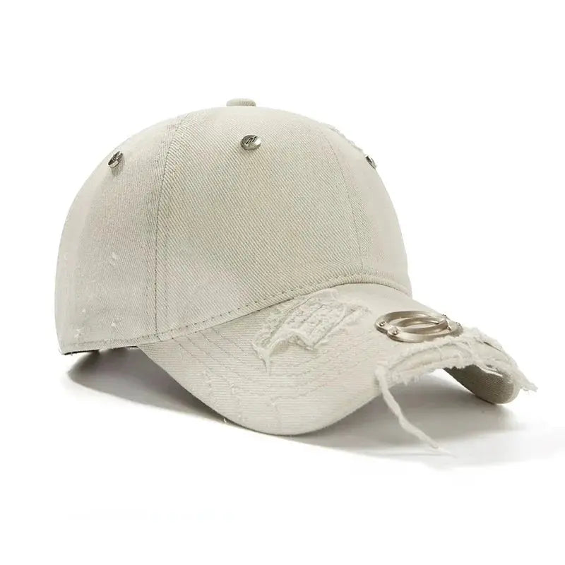 2025 Washed Ripped Vintage Baseball Cap Men Women Hip Hop Punk Rock Denim Hat Street Casual Casquette Hominus Denim