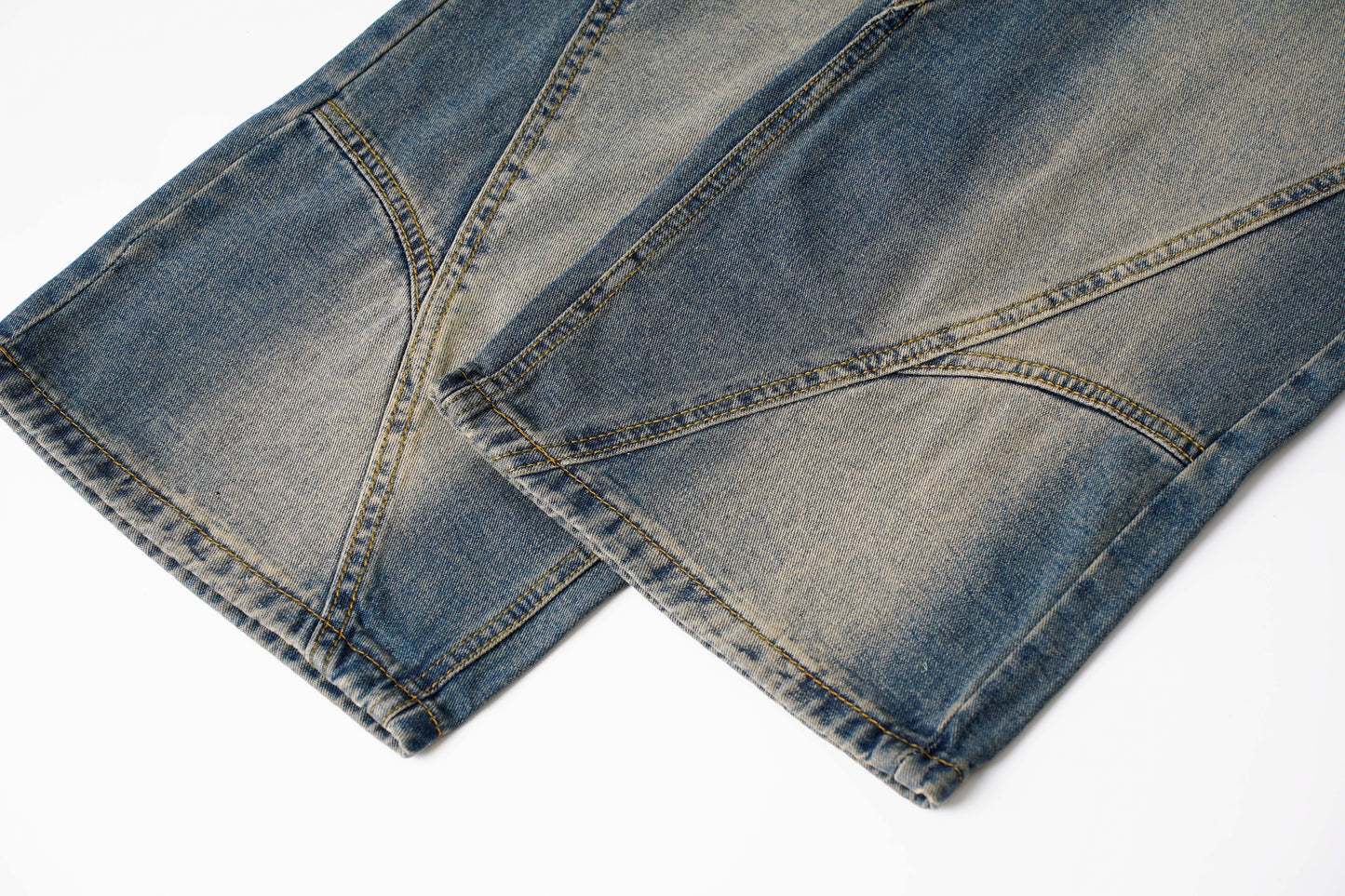 Washed Y2K Metal Rivets Raver Jeans