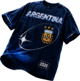 Argentina 2026 Oversized Graphic Tee – Vintage Y2K Football Shirt Archived Memories